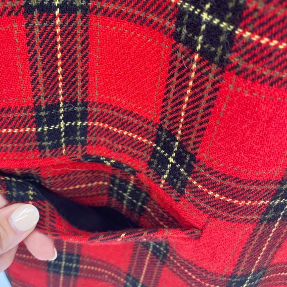 SOLD Sag Harbor Vintage 90’s Plaid Wool Red Blazer - Picture 5 of 8